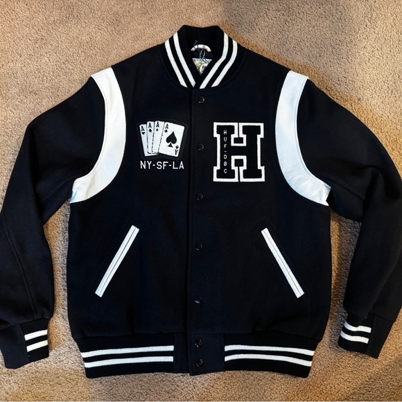 HUF X GOLDEN BEAR WOOL BLACK XL GOOD LUCK RARE